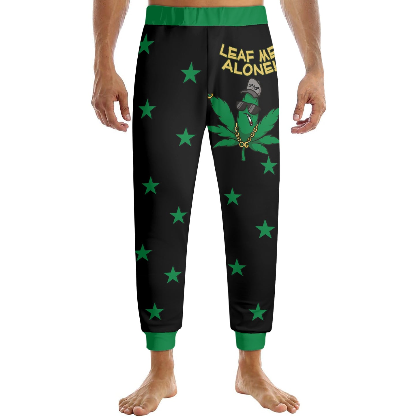 Leaf Me Alone 3.0 4/20 S.O.S Edition Mens Black Sweatpants