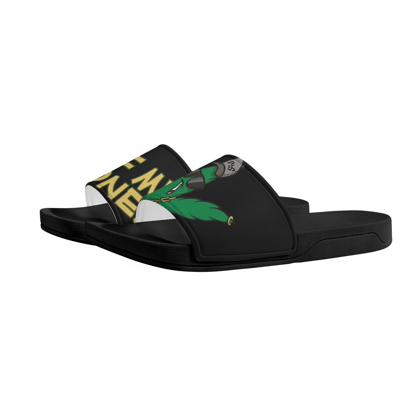 Leaf Me Alone 3.0 420 S.O.S Edition Mens Black Star Slides