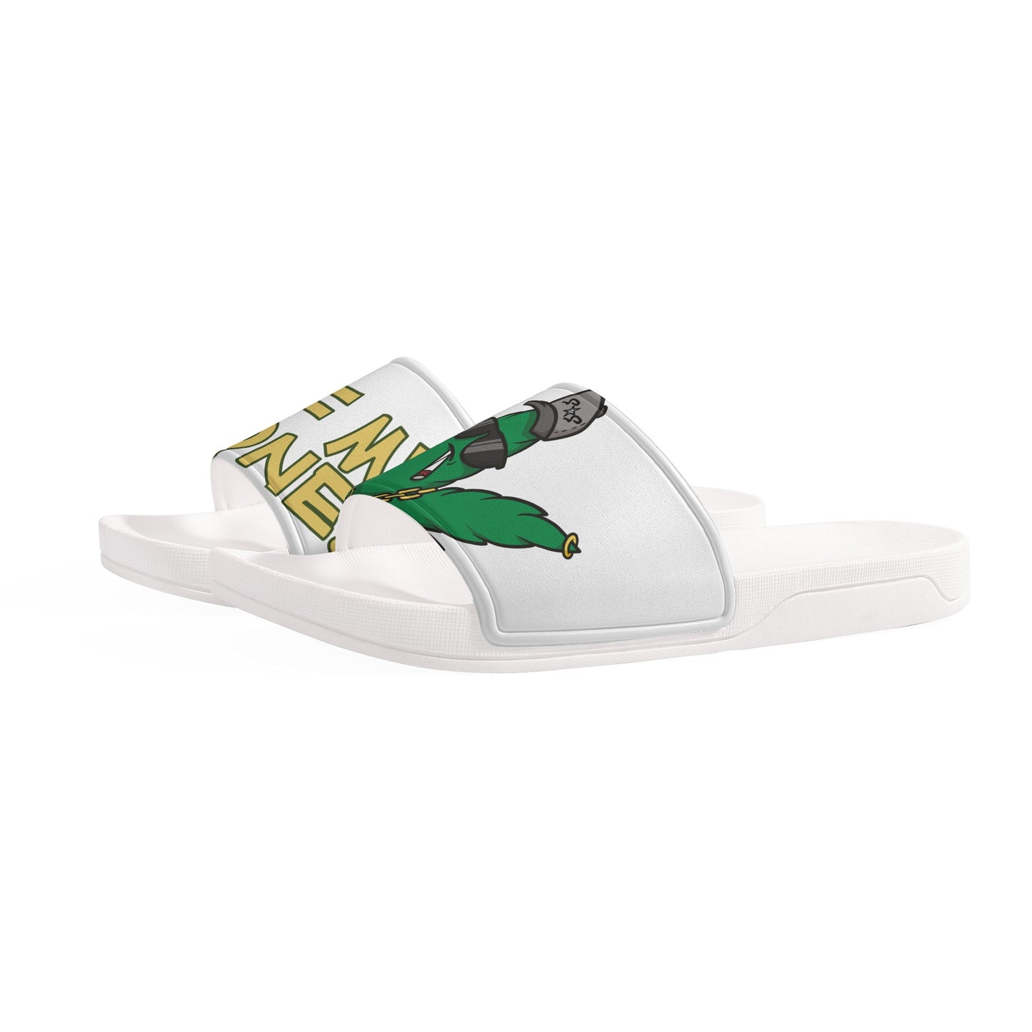 Leaf Me Alone 3.0 420 S.O.S Edition Mens White Star Slides