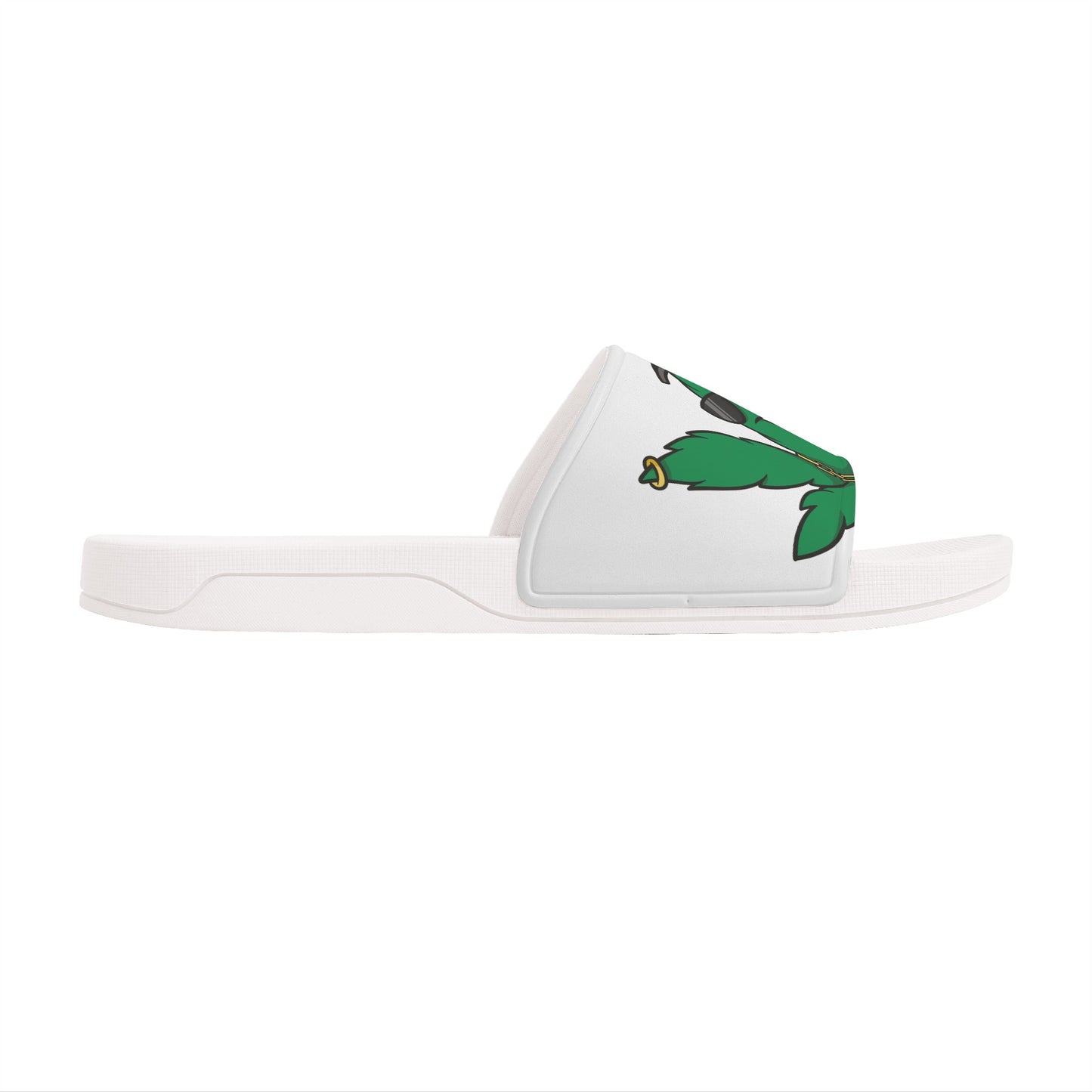 Leaf Me Alone 3.0 420 S.O.S Edition Mens White Star Slides