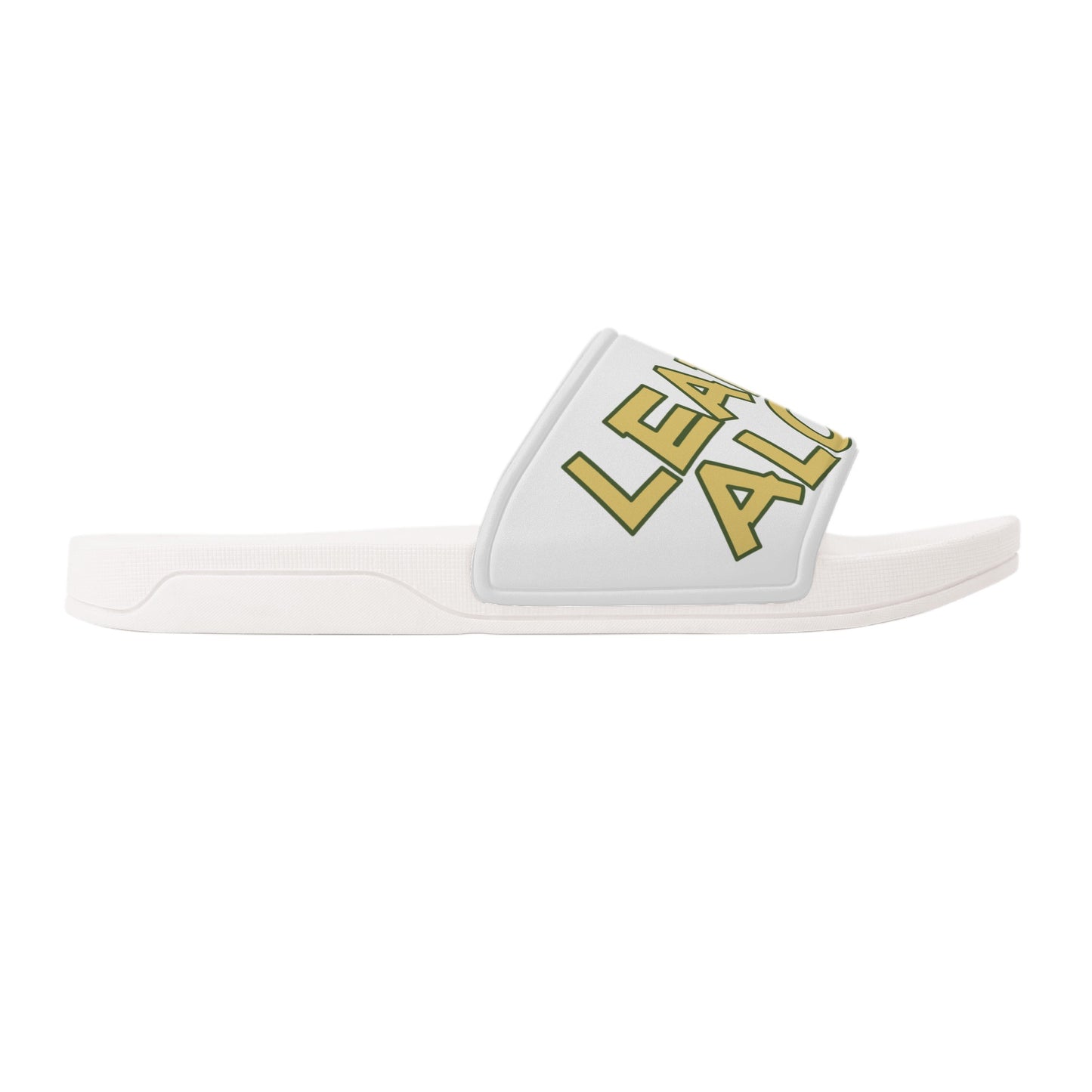 Leaf Me Alone 3.0 420 S.O.S Edition Mens White Star Slides