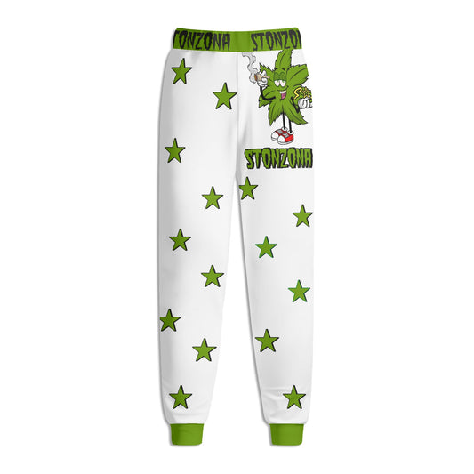 Leaf Me Alone 2.0 420 S.O.S Edition Mens White Sweatpants