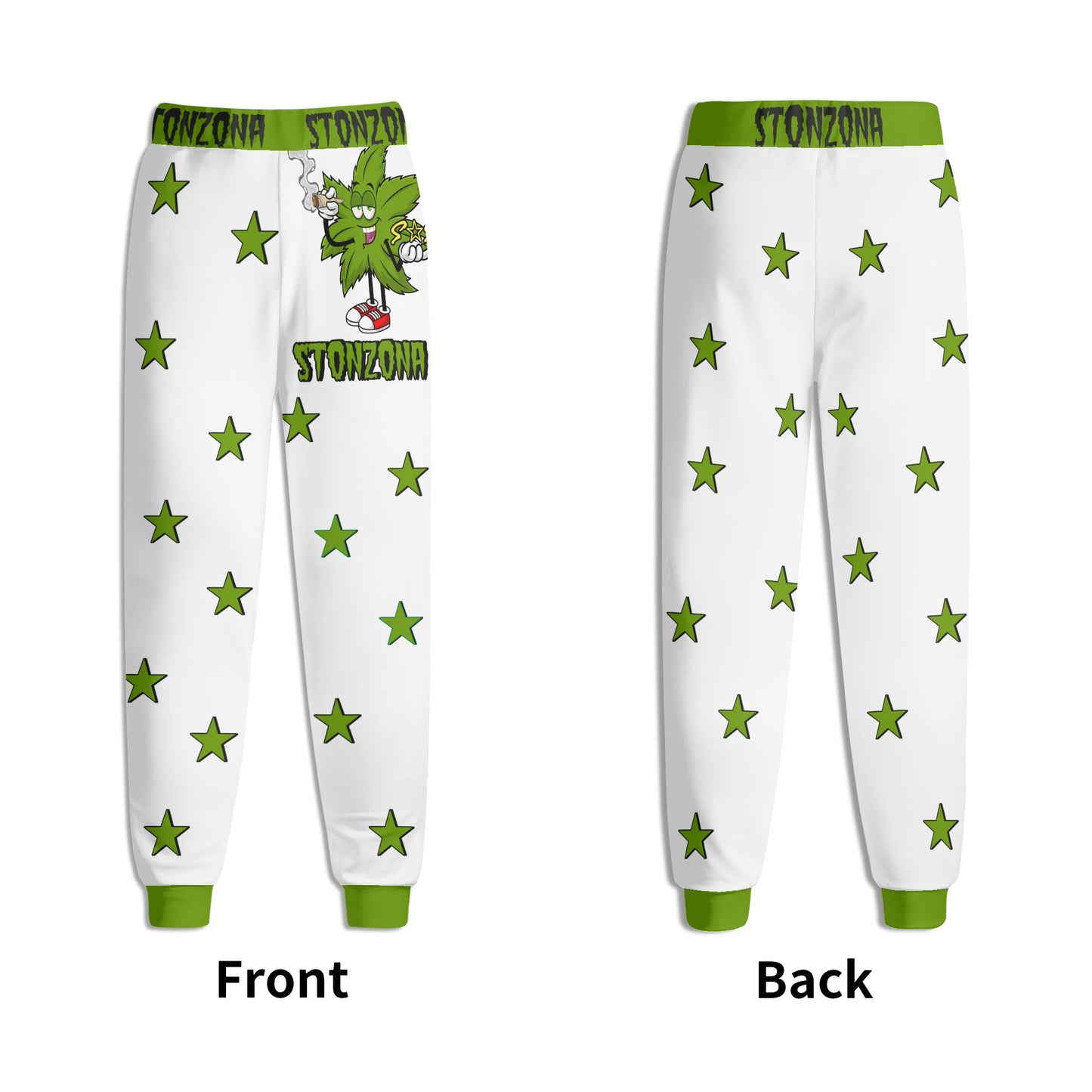 Leaf Me Alone 2.0 420 S.O.S Edition Mens White Sweatpants