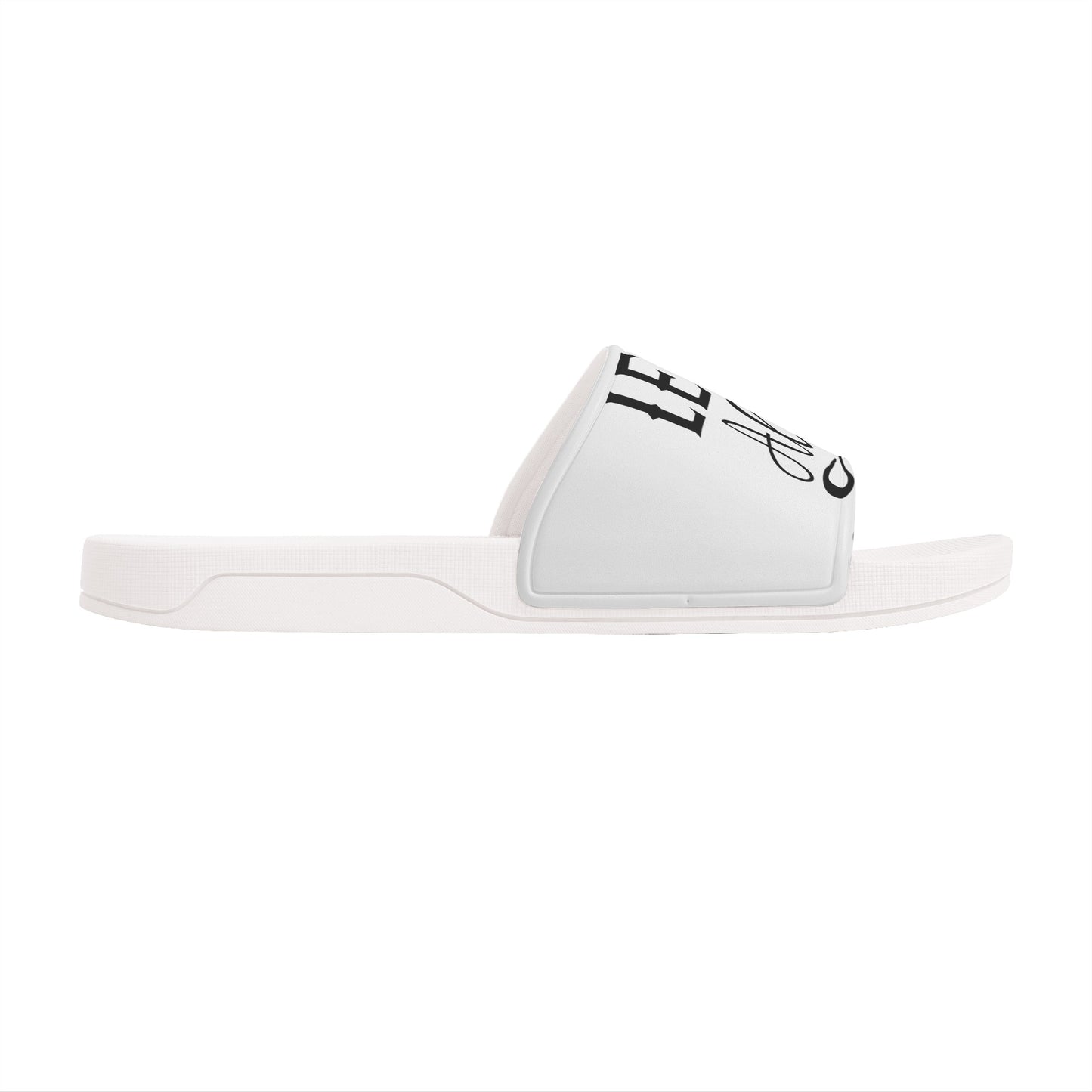 Leaf Me Alone 420 S.O.S Edition Mens White Star Slides