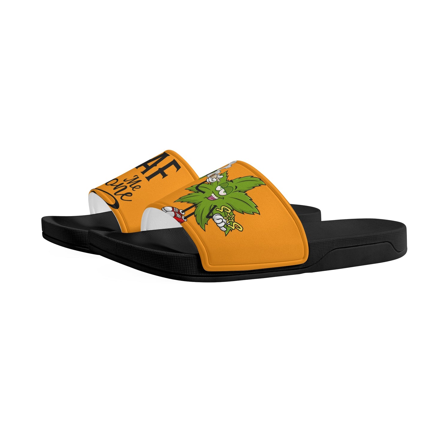 Leaf Me Alone 2.0 420 S.O.S Edition Mens Orange Star Slides