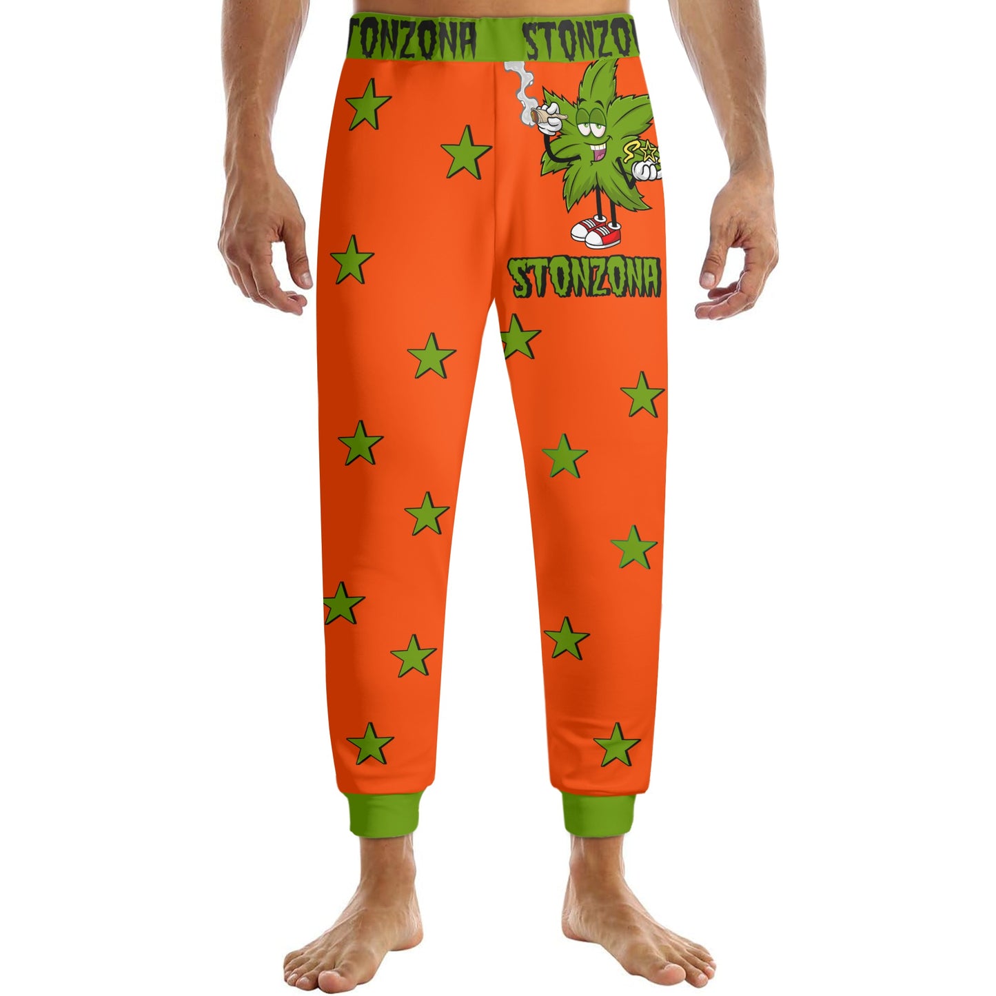 Leaf Me Alone 2.0 420 S.O.S Edition Mens Dark Orange Sweatpants