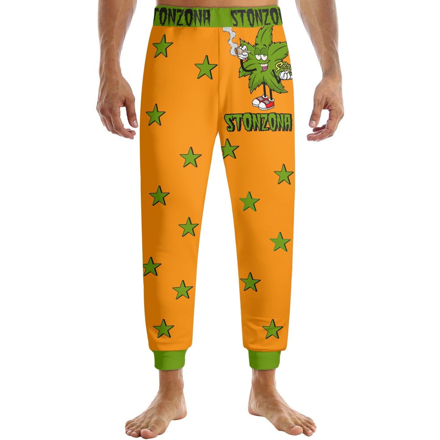 Leaf Me Alone 2.0 420 S.O.S Edition Mens Orange Sweatpants