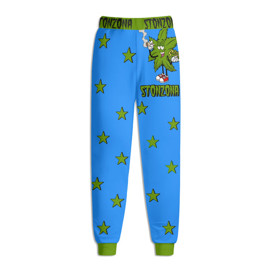 Leaf Me Alone 2.0 420 S.O.S Edition Mens Blue Sweatpants