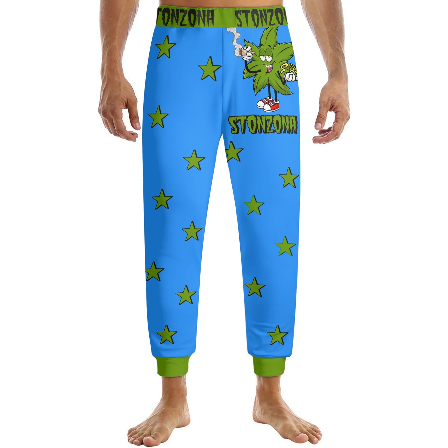 Leaf Me Alone 2.0 420 S.O.S Edition Mens Blue Sweatpants