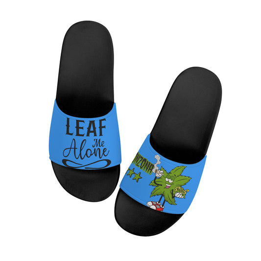 Leaf Me Alone 2.0 420 S.O.S Edition Mens Blue Star Slides