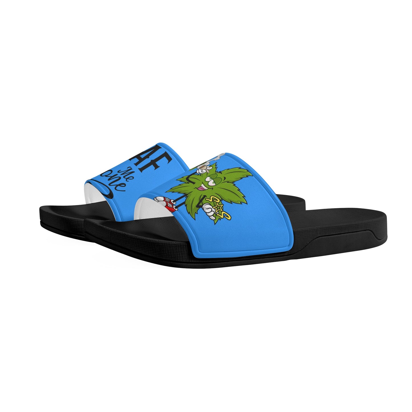 Leaf Me Alone 2.0 420 S.O.S Edition Mens Blue Star Slides