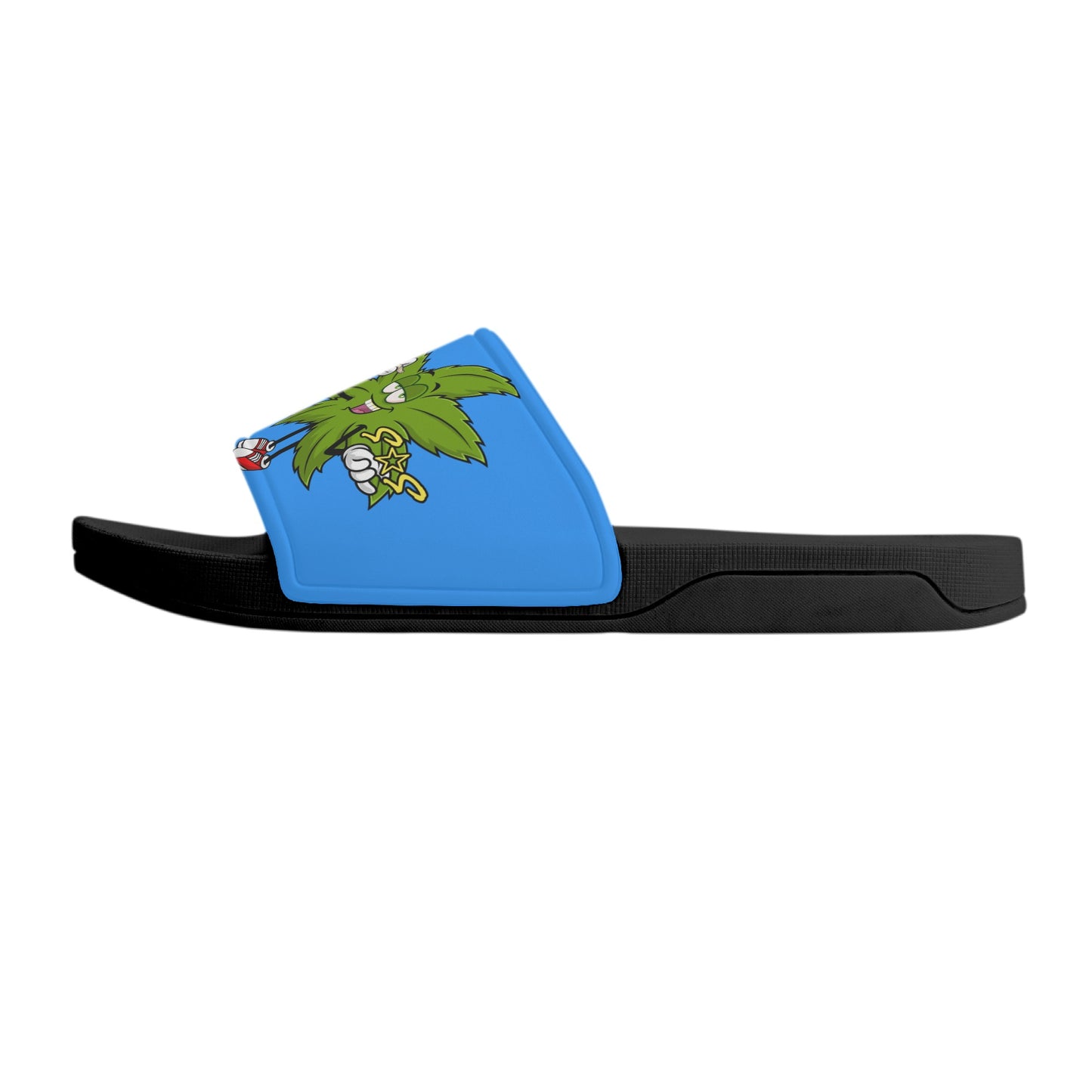 Leaf Me Alone 2.0 420 S.O.S Edition Mens Blue Star Slides