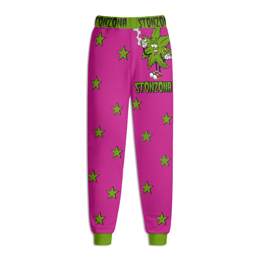 Leaf Me Alone 2.0 420 S.O.S Edition Mens Purple Sweatpants