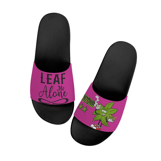 Leaf Me Alone 2.0 420 S.O.S Edition Mens Purple Star Slides