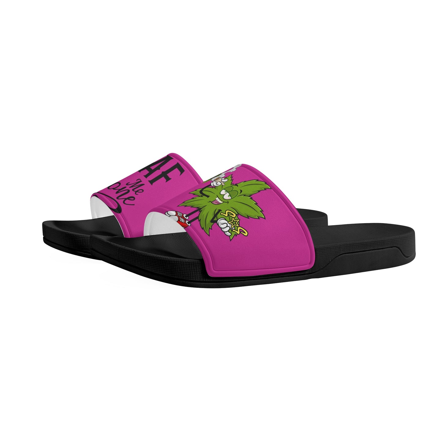 Leaf Me Alone 2.0 420 S.O.S Edition Mens Purple Star Slides