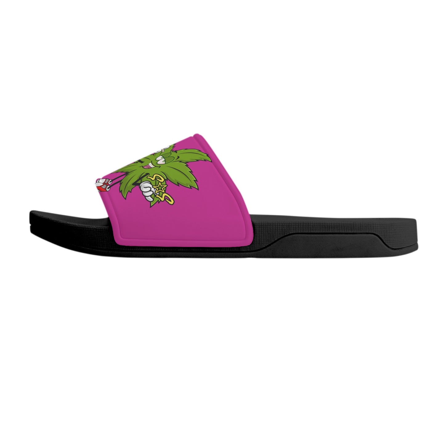 Leaf Me Alone 2.0 420 S.O.S Edition Mens Purple Star Slides