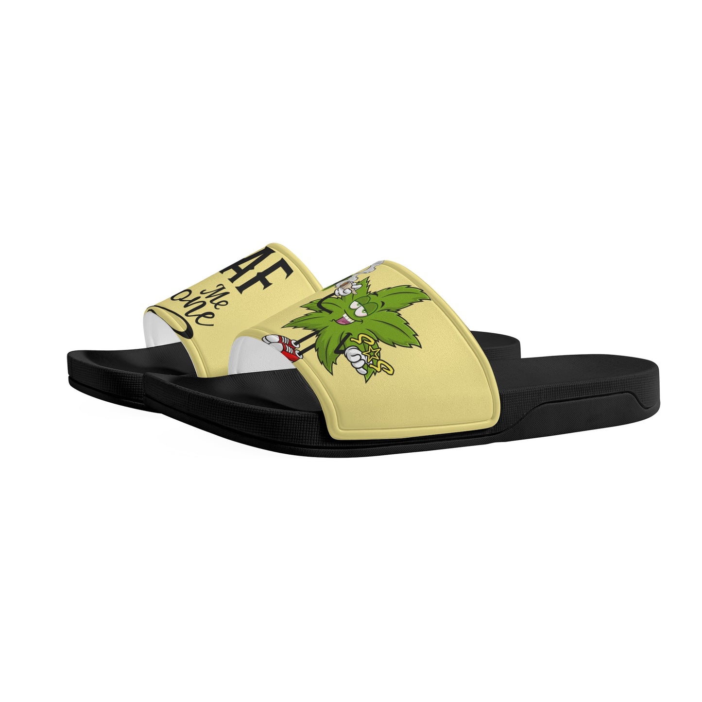 Leaf Me Alone 2.0 420 S.O.S Edition Mens Tan Star Slides