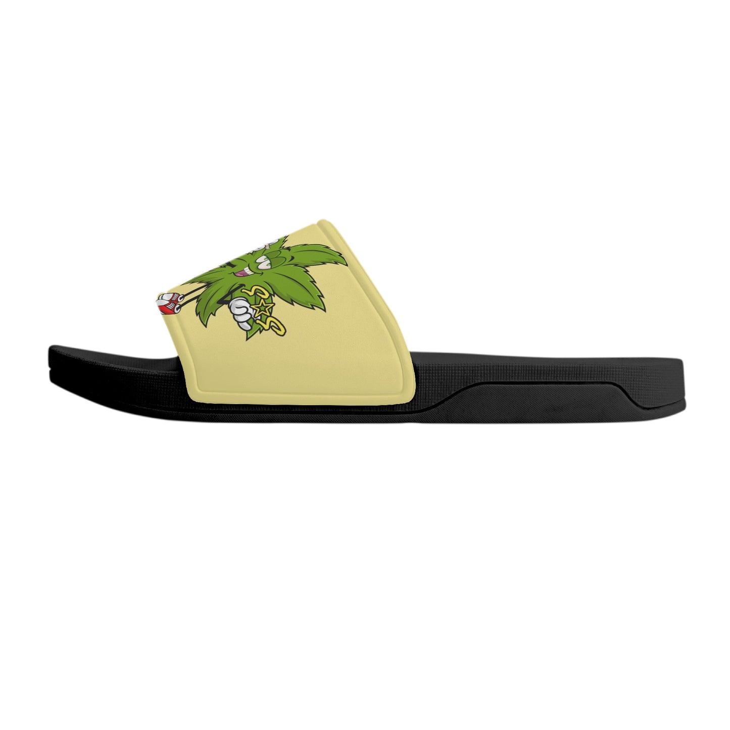 Leaf Me Alone 2.0 420 S.O.S Edition Mens Tan Star Slides