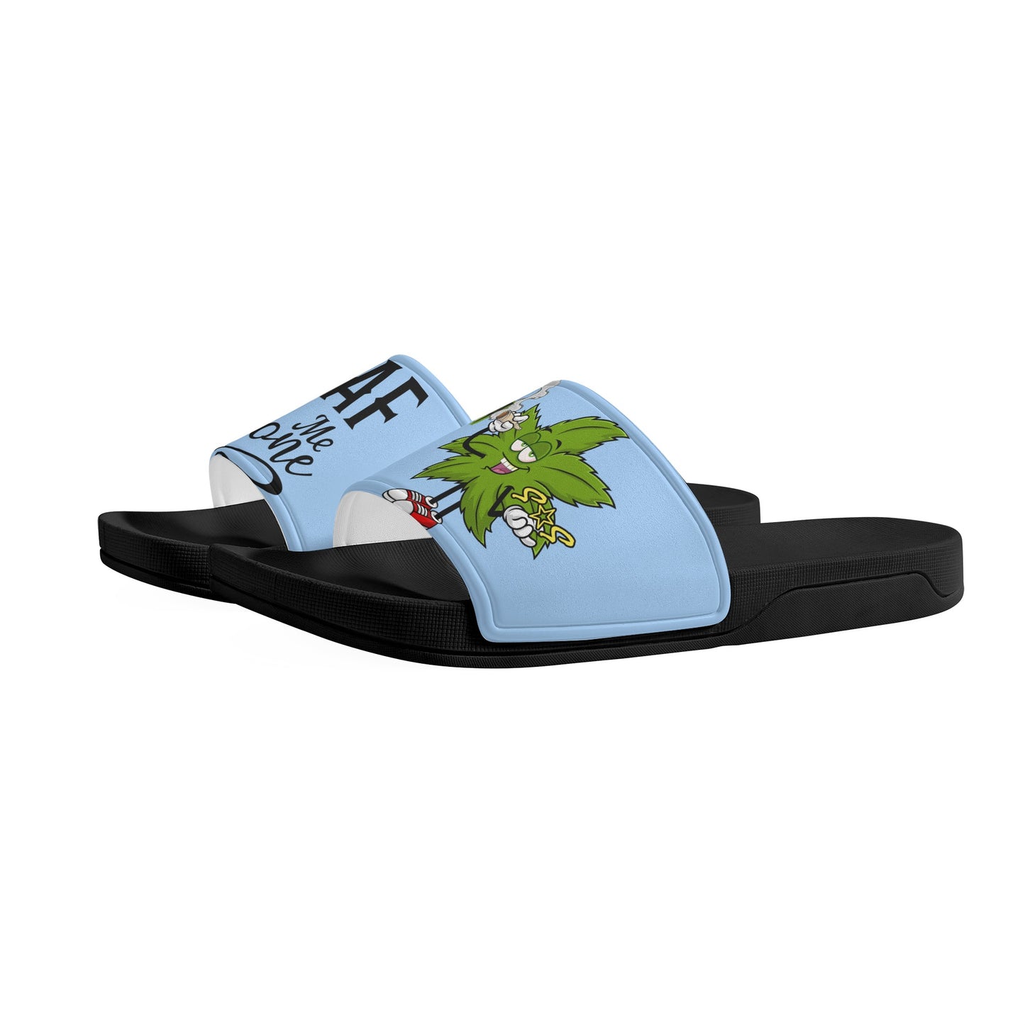 Leaf Me Alone 2.0 420 S.O.S Edition Mens Sky Blue Star Slides