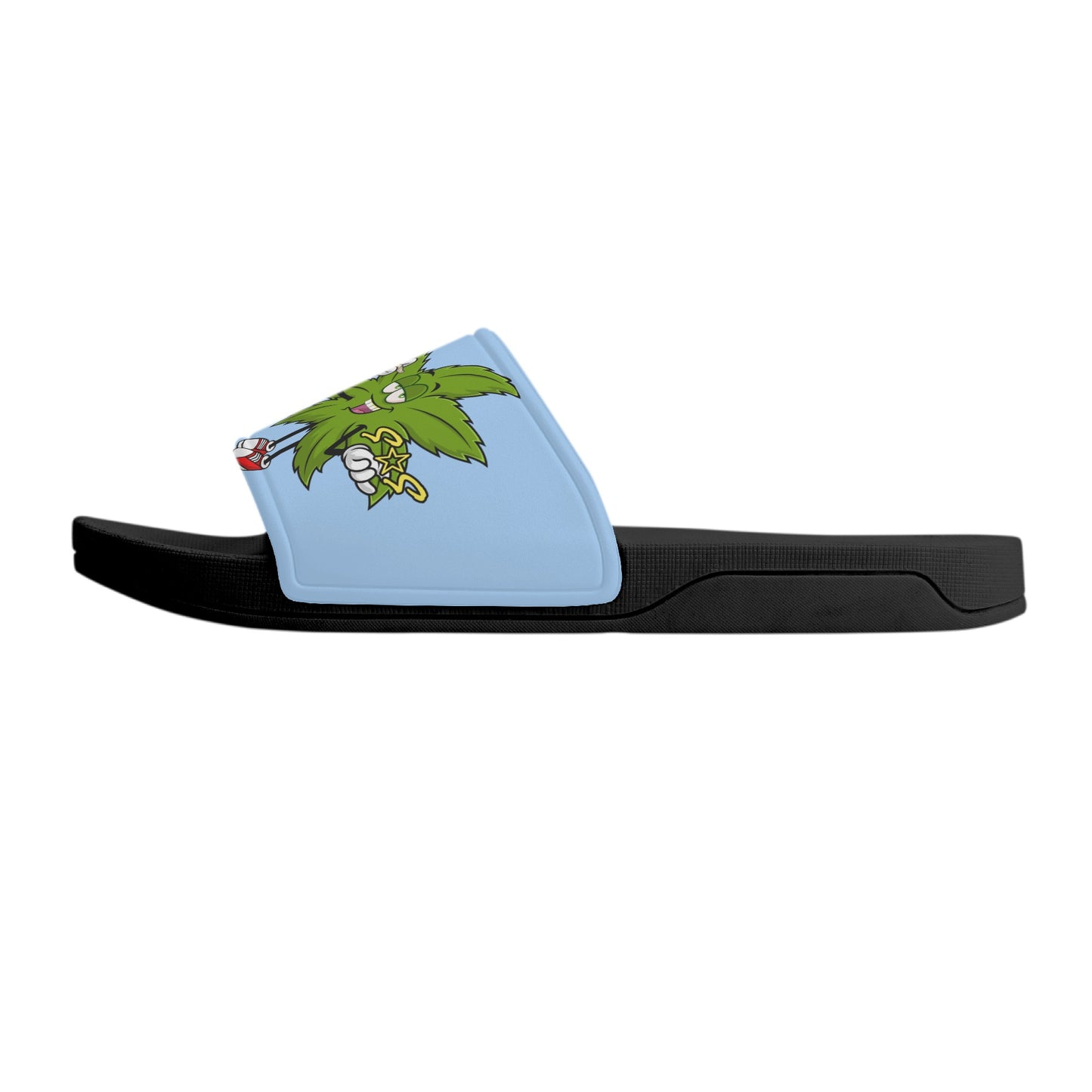 Leaf Me Alone 2.0 420 S.O.S Edition Mens Sky Blue Star Slides