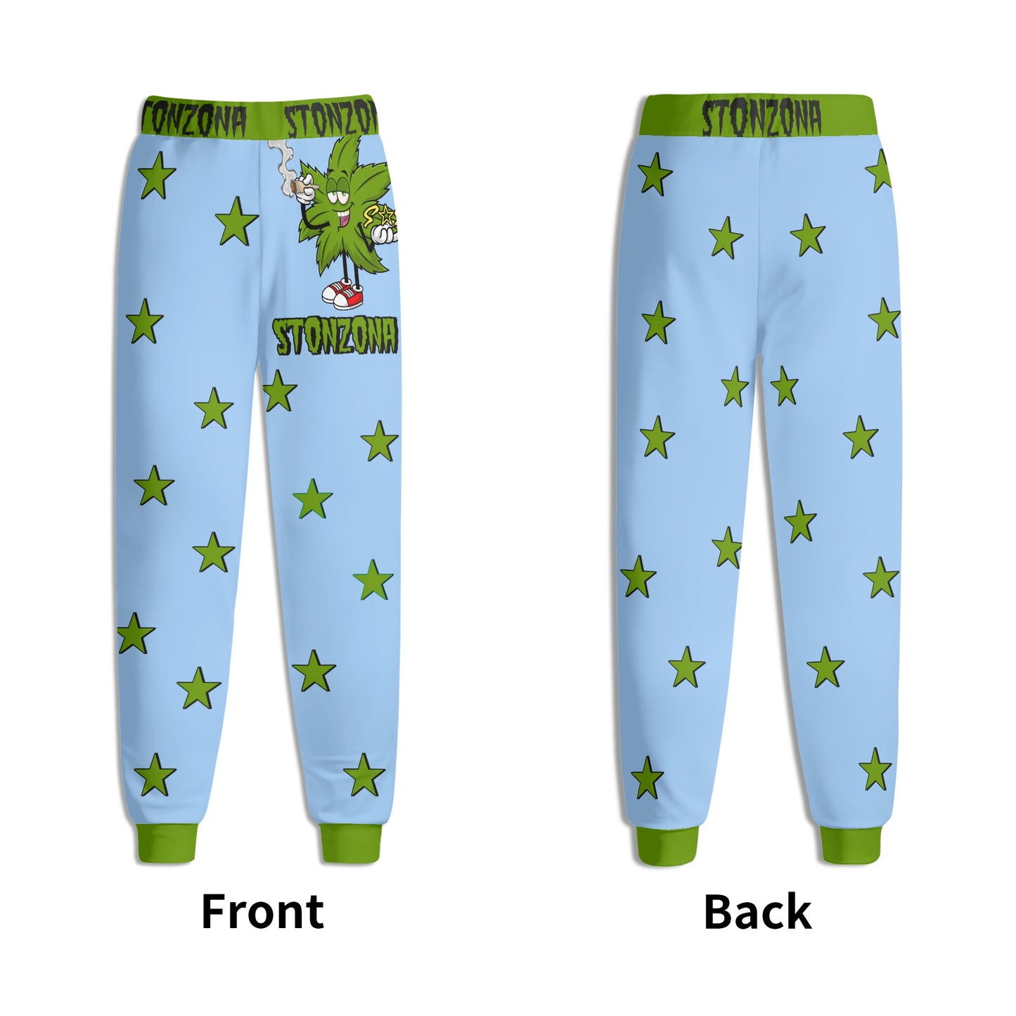 Leaf Me Alone 2.0 420 S.O.S Edition Mens Sky Blue Sweatpants