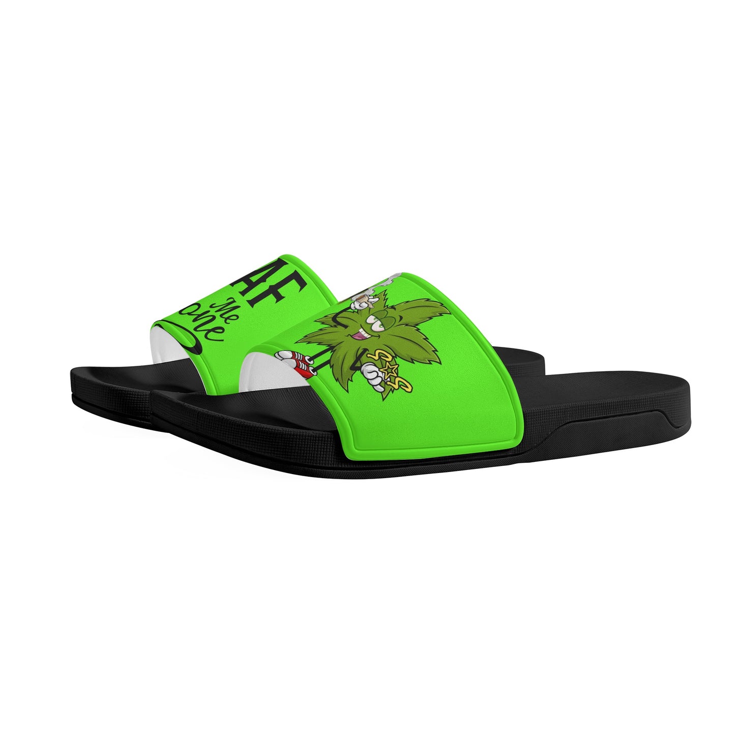 Leaf Me Alone 2.0 420 S.O.S Edition Mens Goo Green Star Slides