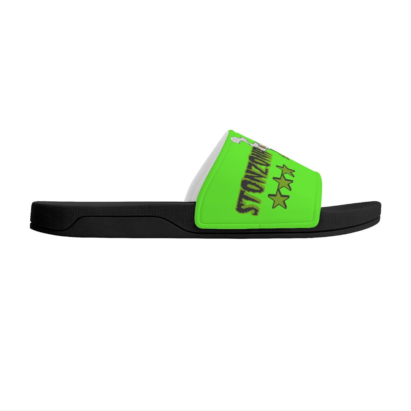 Leaf Me Alone 2.0 420 S.O.S Edition Mens Goo Green Star Slides