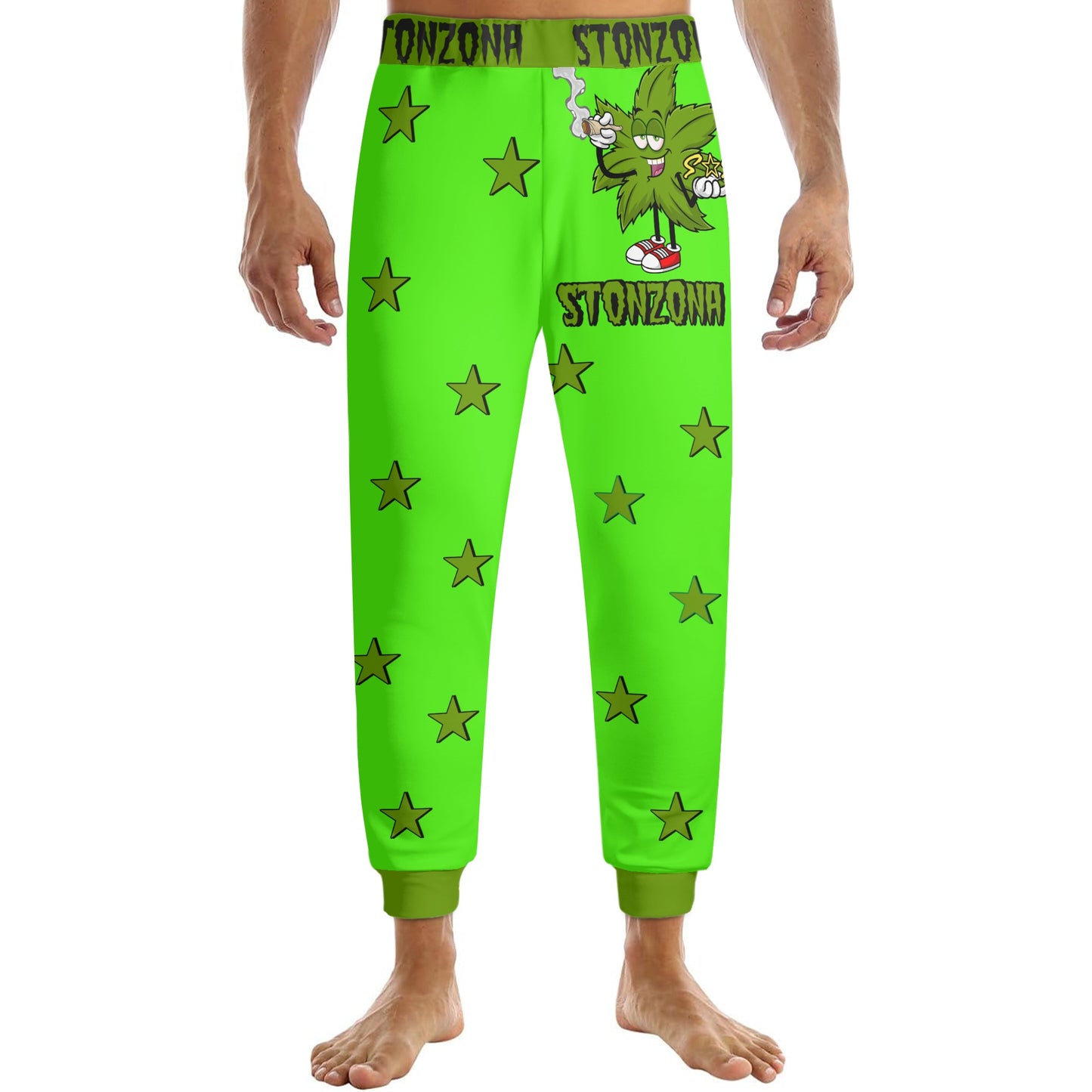 Leaf Me Alone 2.0 420 S.O.S Edition Mens Goo Green Sweatpants