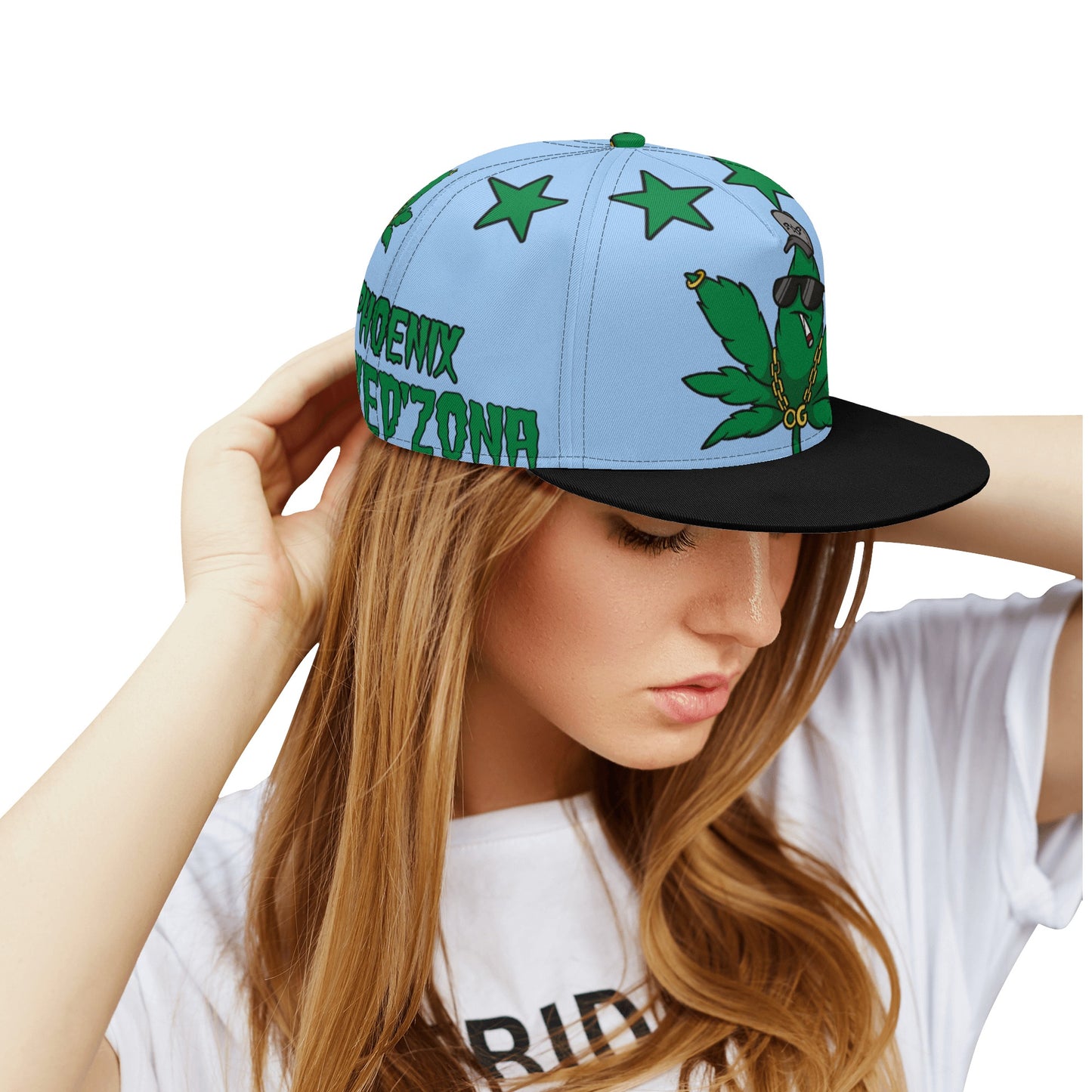 Leaf Me Alone 3.0 420 S.O.S Edition Sky Blue Snapbacks