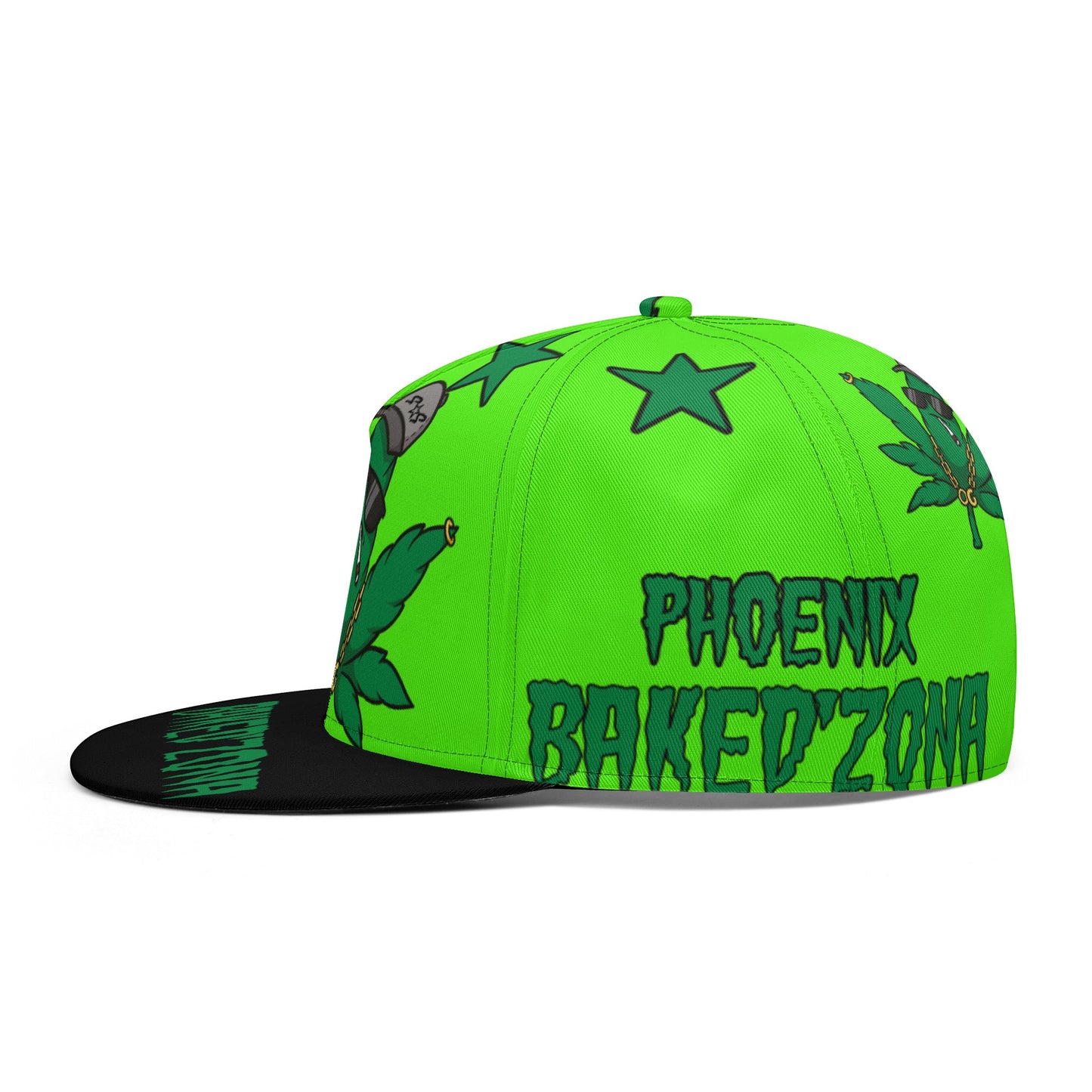 Leaf Me Alone 3.0 420 S.O.S Edition Goo Green Snapbacks