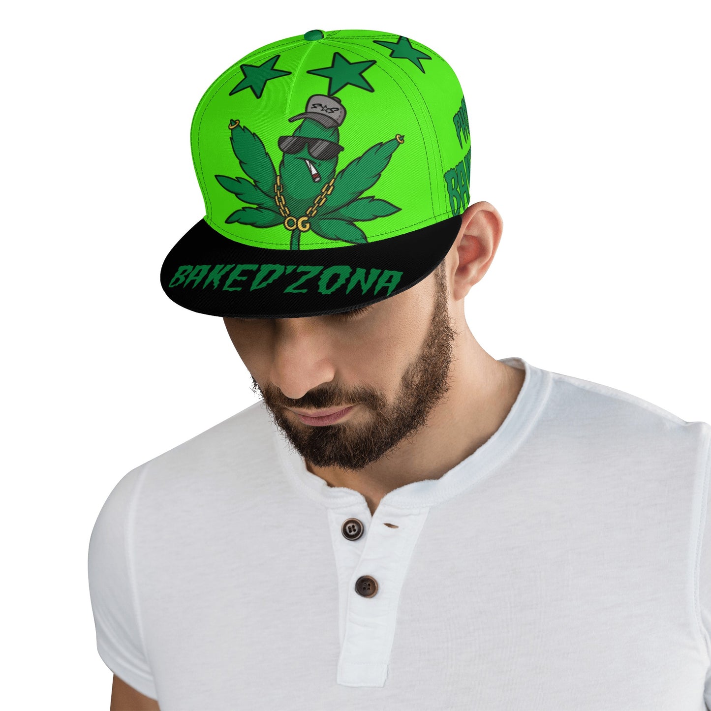 Leaf Me Alone 3.0 420 S.O.S Edition Goo Green Snapbacks