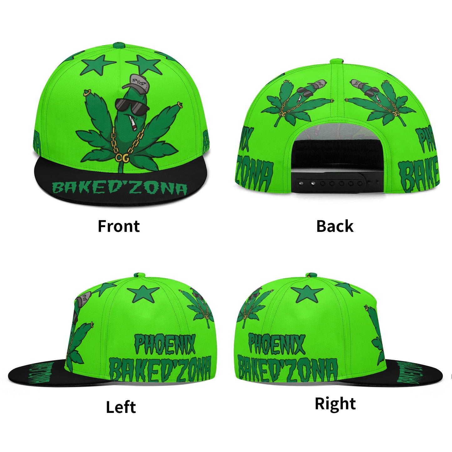 Leaf Me Alone 3.0 420 S.O.S Edition Goo Green Snapbacks