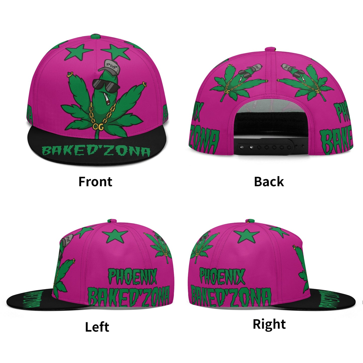 Leaf Me Alone 3.0 420 S.O.S Edition Purple Snapbacks