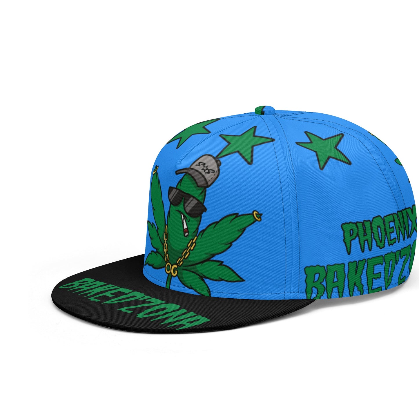 Leaf Me Alone 3.0 420 S.O.S Edition Blue Snapbacks