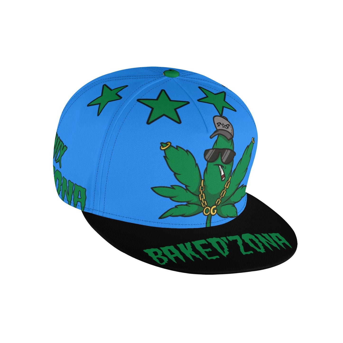 Leaf Me Alone 3.0 420 S.O.S Edition Blue Snapbacks