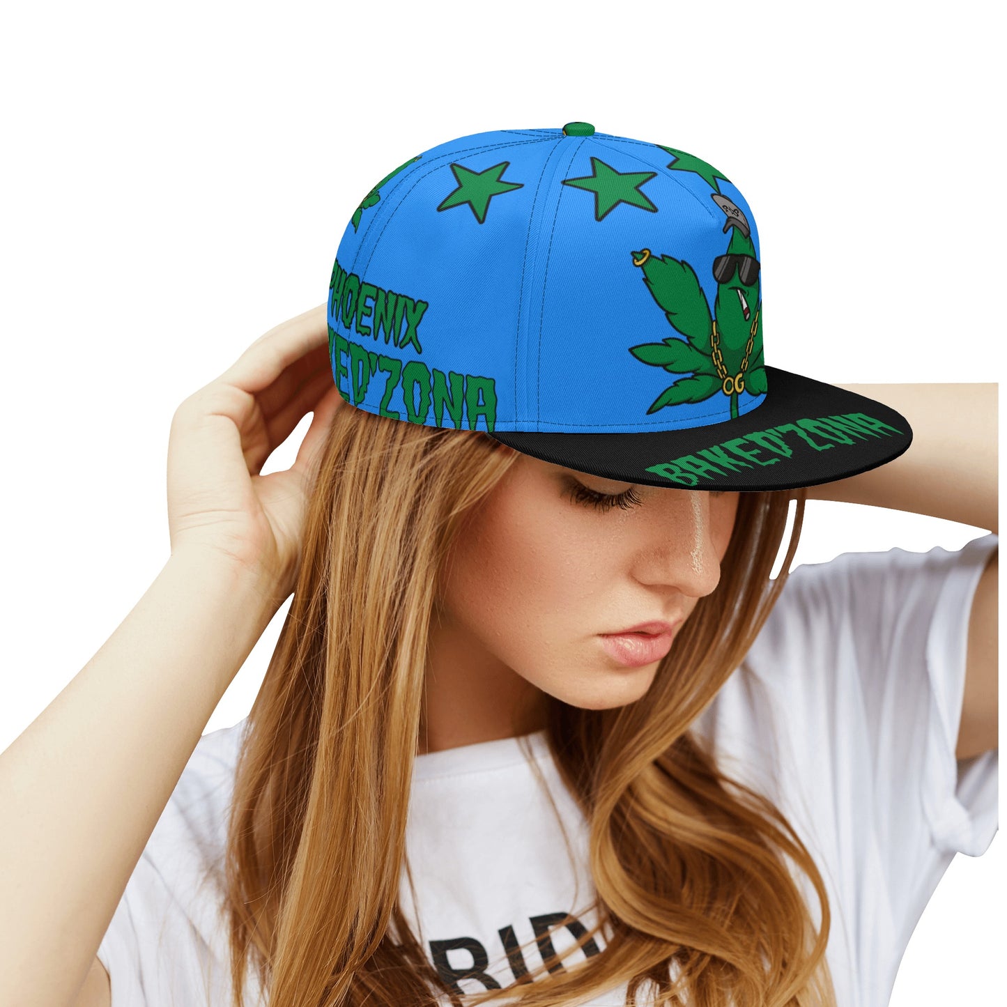 Leaf Me Alone 3.0 420 S.O.S Edition Blue Snapbacks