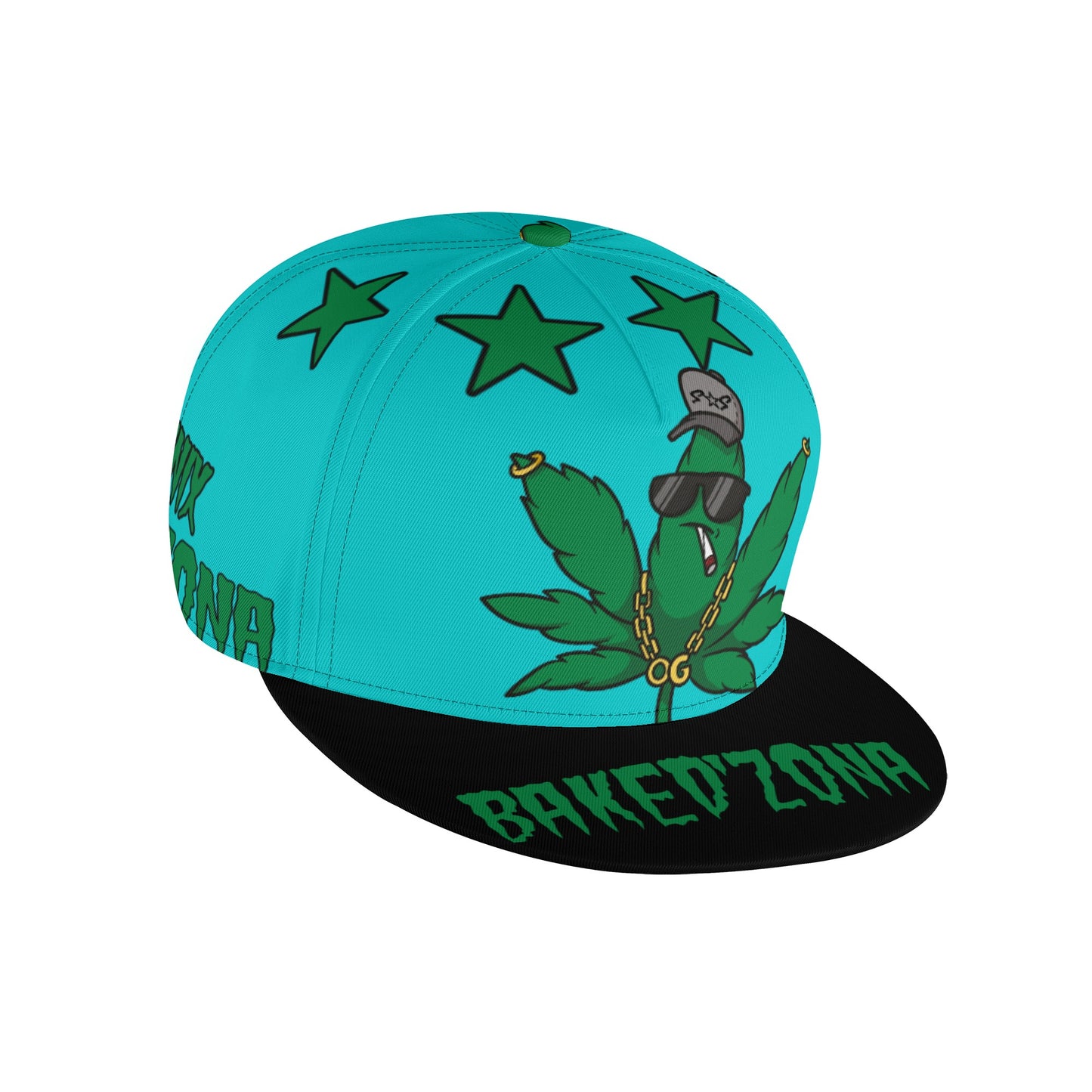 Leaf Me Alone 3.0 420 S.O.S Edition Turquoise Snapbacks