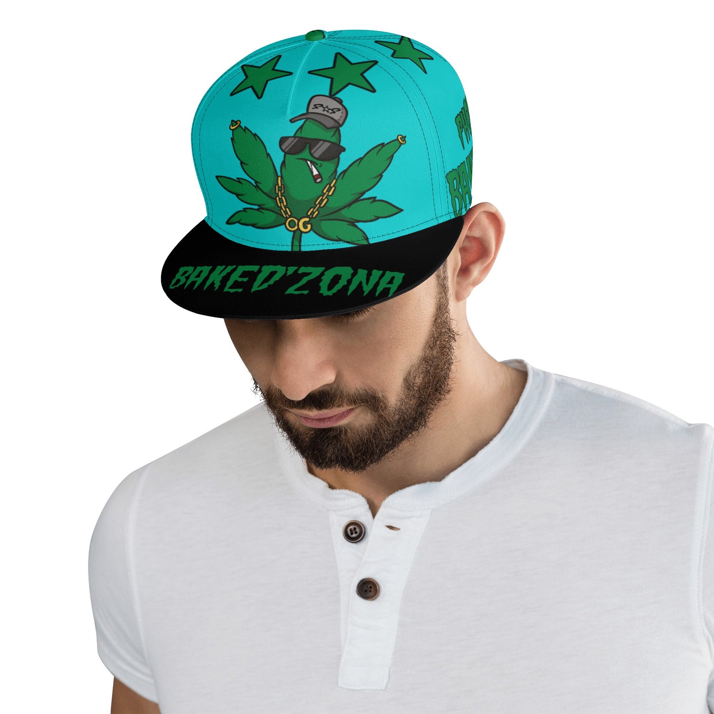 Leaf Me Alone 3.0 420 S.O.S Edition Turquoise Snapbacks