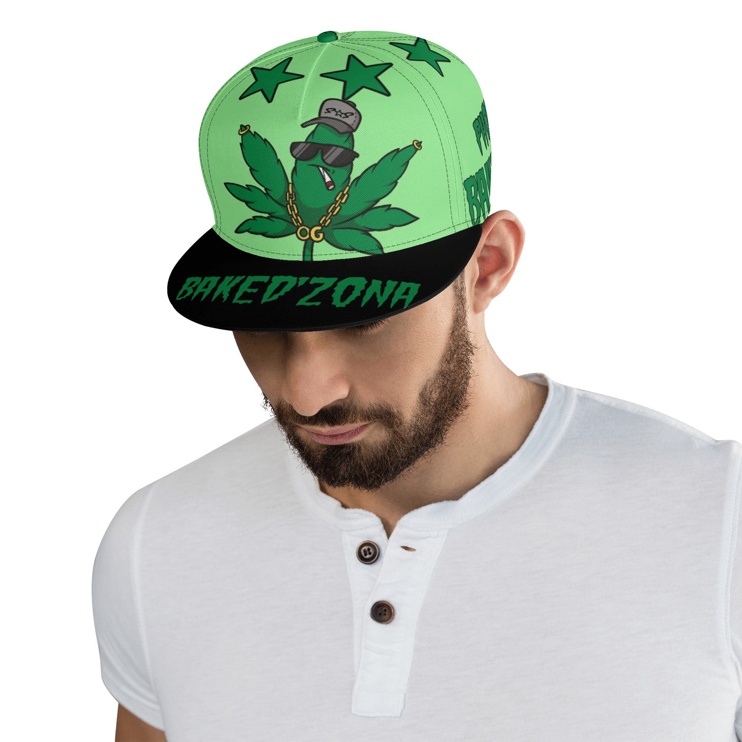 Leaf Me Alone 3.0 420 S.O.S Edition Mint Green Snapbacks