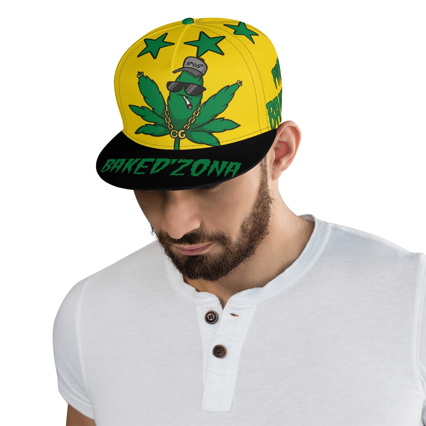 Leaf Me Alone 3.0 420 S.O.S Edition Gold Snapbacks