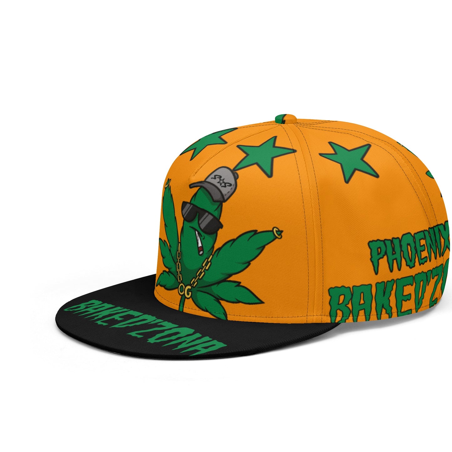 Leaf Me Alone 3.0 420 S.O.S Edition Orange Snapbacks