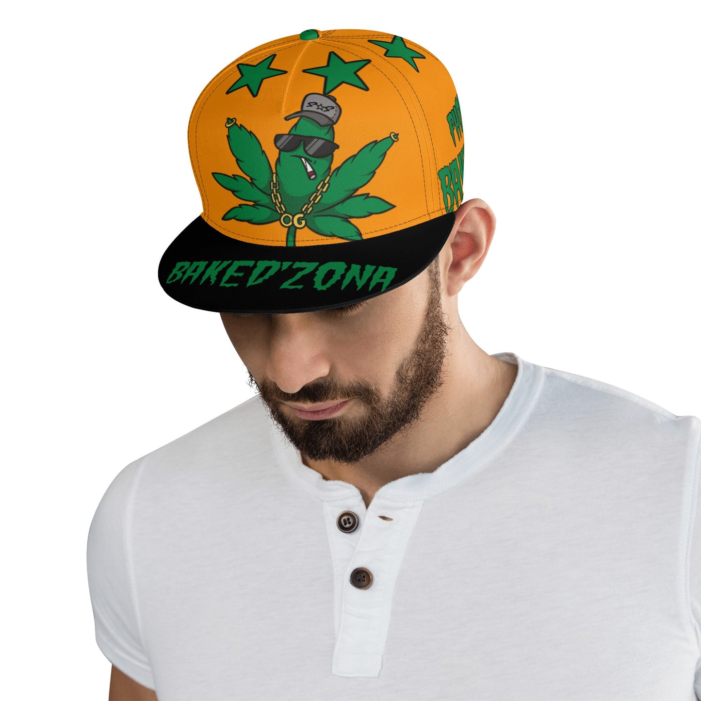 Leaf Me Alone 3.0 420 S.O.S Edition Orange Snapbacks