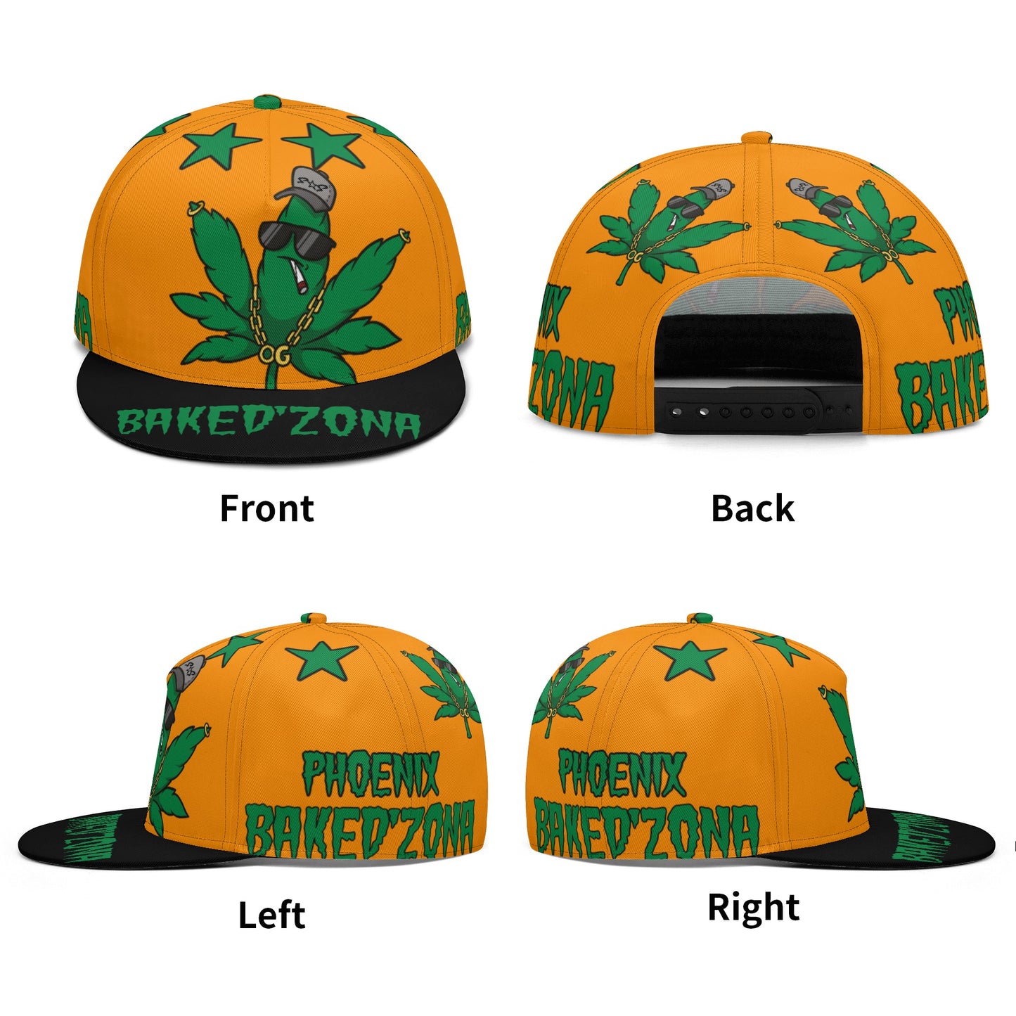 Leaf Me Alone 3.0 420 S.O.S Edition Orange Snapbacks