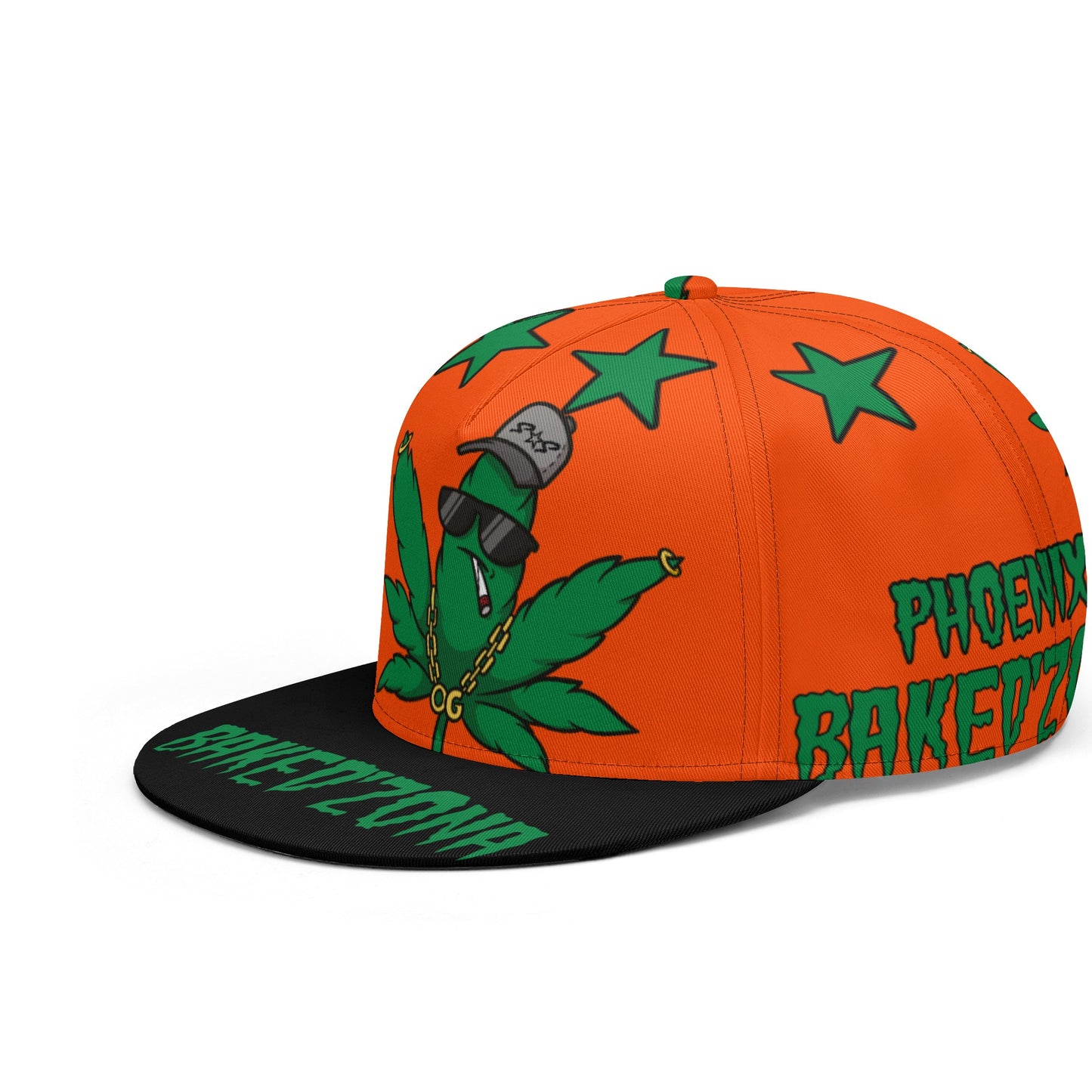 Leaf Me Alone 3.0 420 S.O.S Edition Dark Orange Snapbacks