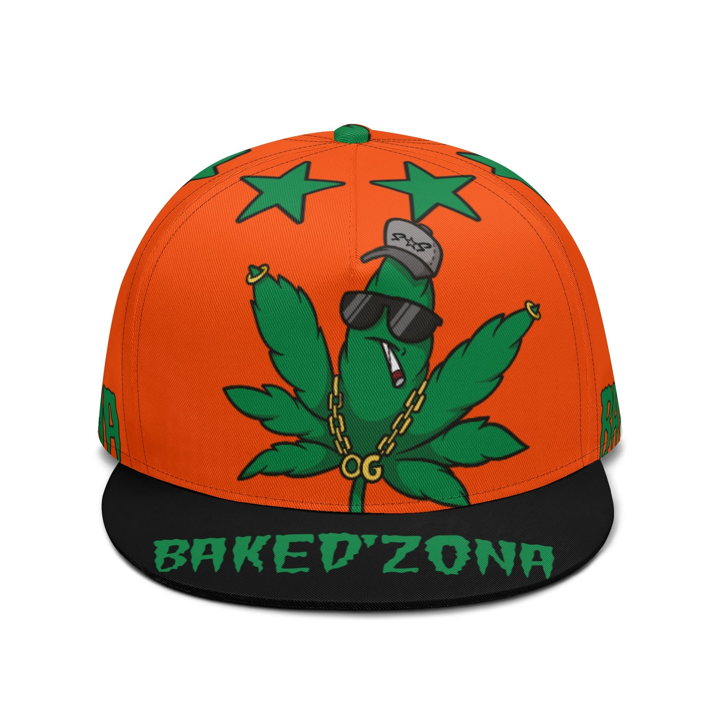 Leaf Me Alone 3.0 420 S.O.S Edition Dark Orange Snapbacks