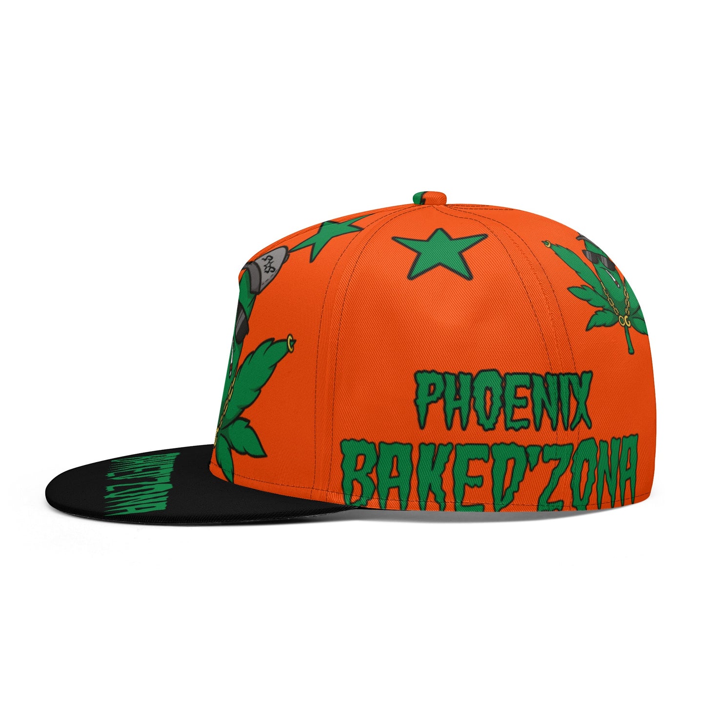 Leaf Me Alone 3.0 420 S.O.S Edition Dark Orange Snapbacks