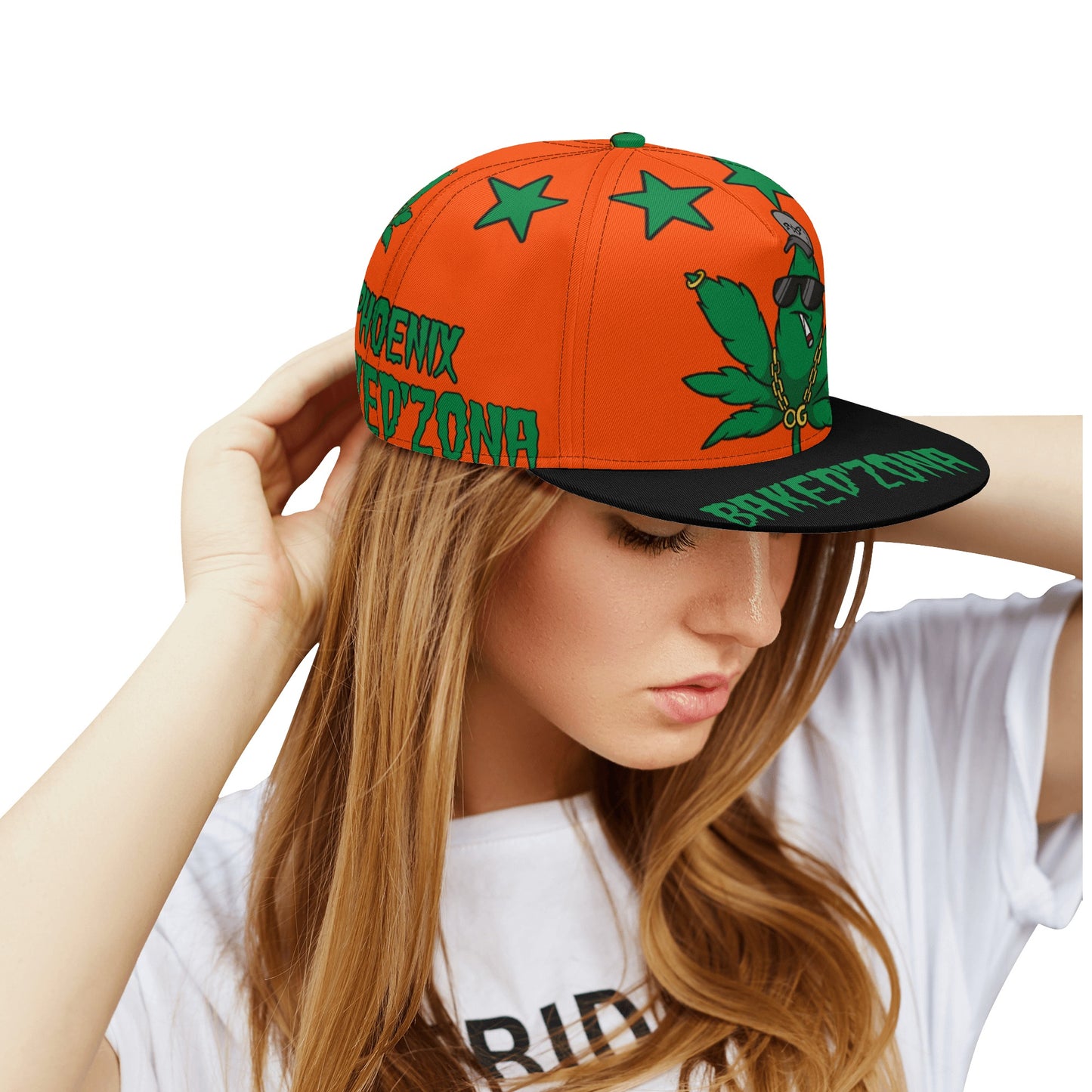 Leaf Me Alone 3.0 420 S.O.S Edition Dark Orange Snapbacks