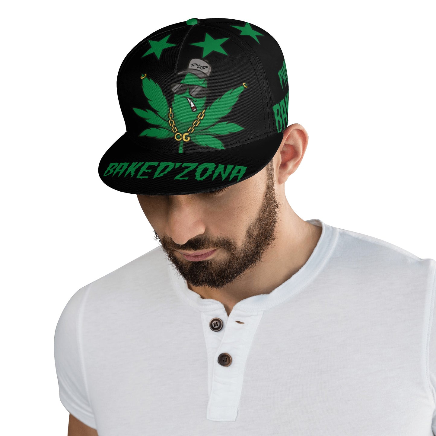 Leaf Me Alone 3.0 420 S.O.S Edition Black Snapbacks