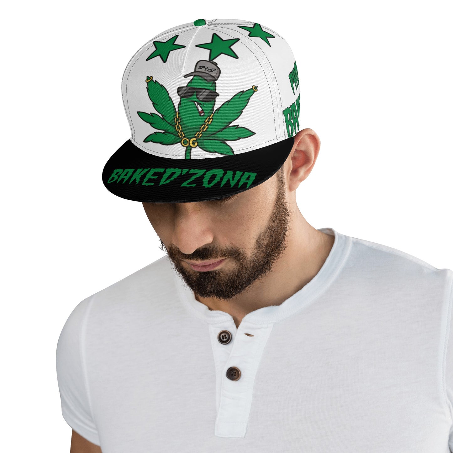 Leaf Me Alone 3.0 420 S.O.S Edition White Snapbacks