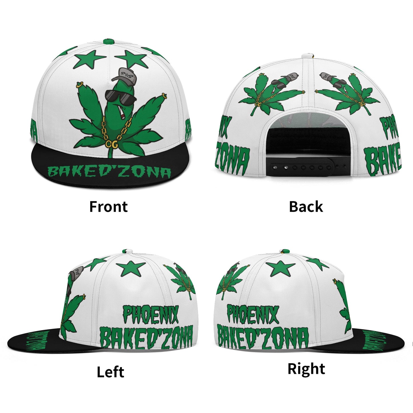 Leaf Me Alone 3.0 420 S.O.S Edition White Snapbacks